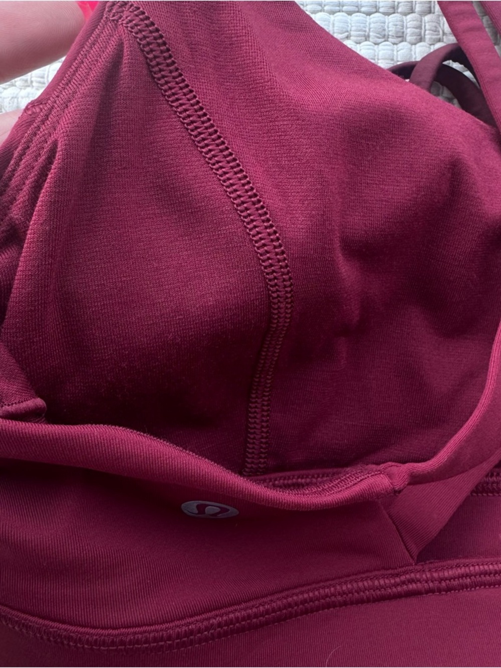 Lululemon Burgundy Sports Bra Bundle Sz 6 Strappy Light Support 2pc - Picture 8 of 14